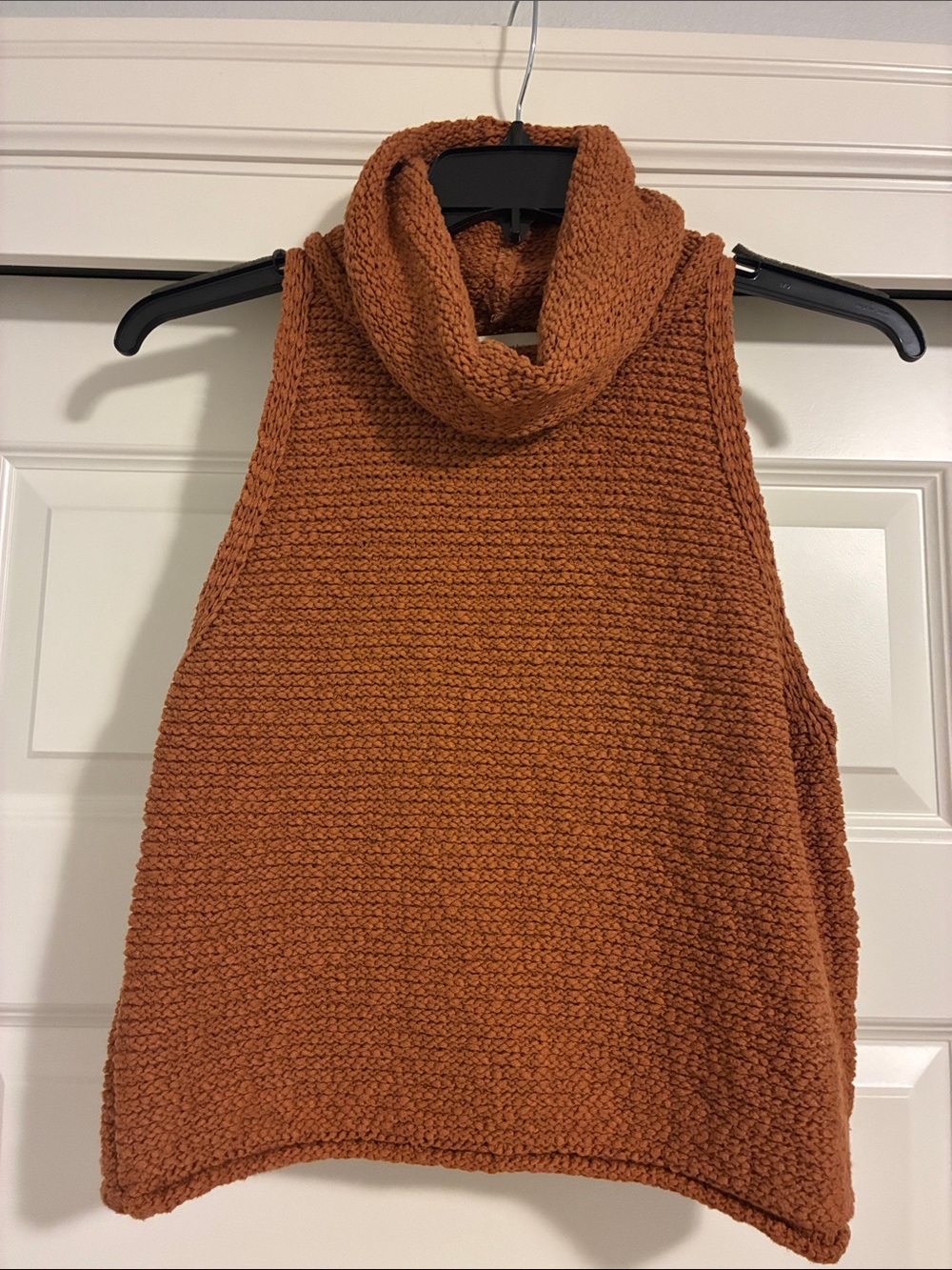 By Together Sleeveless Cowl Neck Sweater - Rust Orange